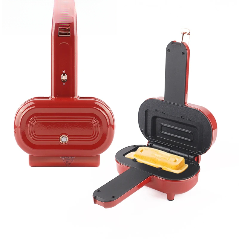 Hot Dog Press - เครื่องทำแซนด์วิชแบบกดสองด้าน เครื่องทำมินิทาโก้ เบอร์ริโต กระทะอบ ย่าง อาหารเช้า