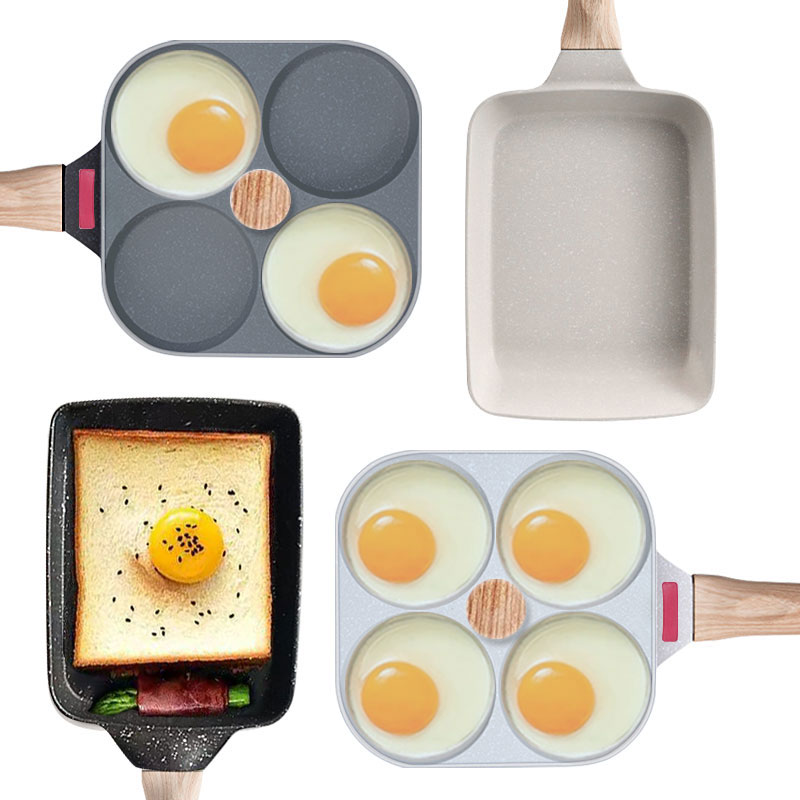 Egg Waffle Pan - กระทะทำไข่เจียวญี่ปุ่นแบบไม่ติดกระทะ ทามาโกะยากิ กระทะทอดไข่ อเนกประสงค์ สำหรับทำอาหารเช้า กระทะสำหรับไข่