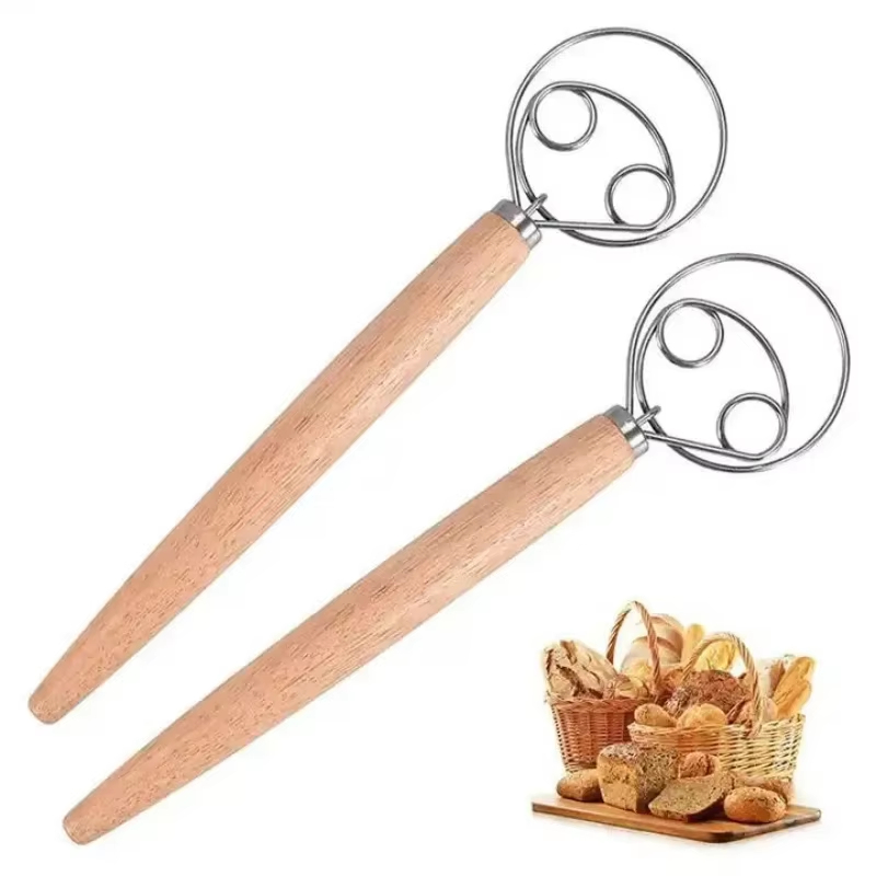 Danish Pancake Pan - ที่ตีแป้งเดนิชขนาด 13 นิ้ว สแตนเลส สไตล์ดัตช์ ที่ตีแป้งขนมปังแบบมือถือ