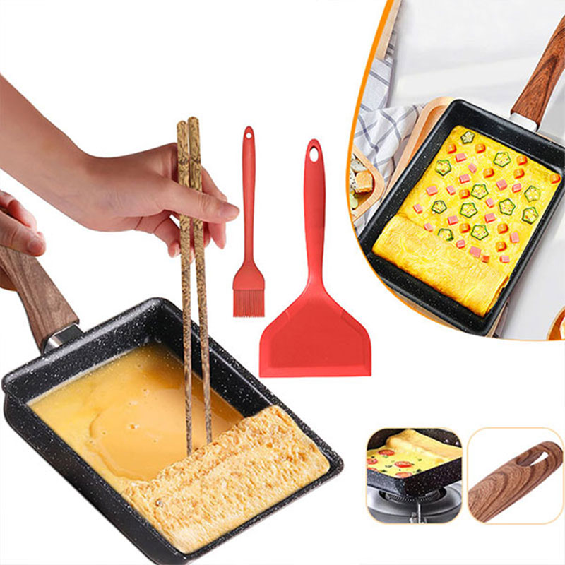 Cast Iron Corn - Tamagoyaki ไข่เจียวญี่ปุ่น PAN Nonstick ไข่กระทะ Skillet
