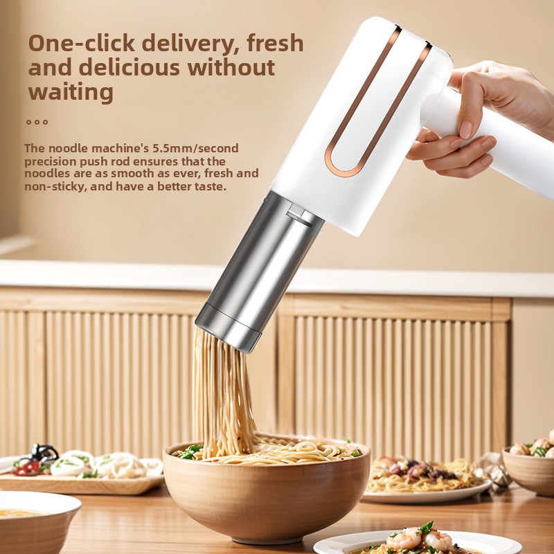 Churros Maker Gun - เครื่องทำเส้นก๋วยเตี๋ยวไฟฟ้าไร้สายแบบพกพา อัตโนมัติ ใช้แบตเตอรี่ ขนาดเล็ก สำหรับใช้ในบ้าน