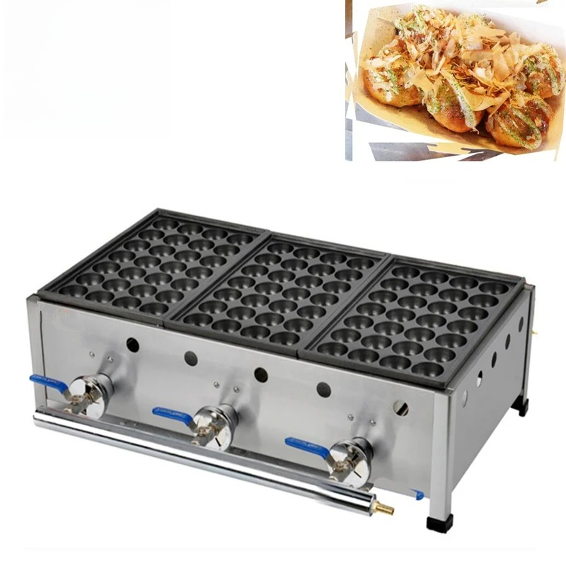Takoyaki Grill Plate - เครื่องทำทาโกะยากิ 3 แผ่น เครื่องทำโอ๊คโทปัสบอล เตาอบลูกชิ้นปลา เครื่องย่างลูกชิ้นปลา