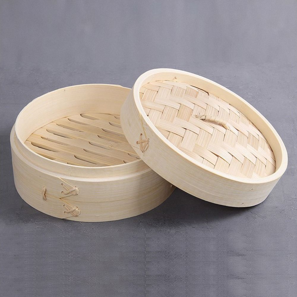 ซึ้งนึ่งจีน ซึ้งไม้ไผ่พร้อมฝา  - Bao Steamer Bamboo บทวิจารณ์และราคา