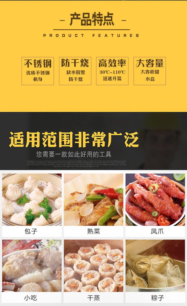 เตานึ่งซาลาเปาเชิงพาณิชย์คุณภา - Dim Sum Basket บทวิจารณ์และราคา