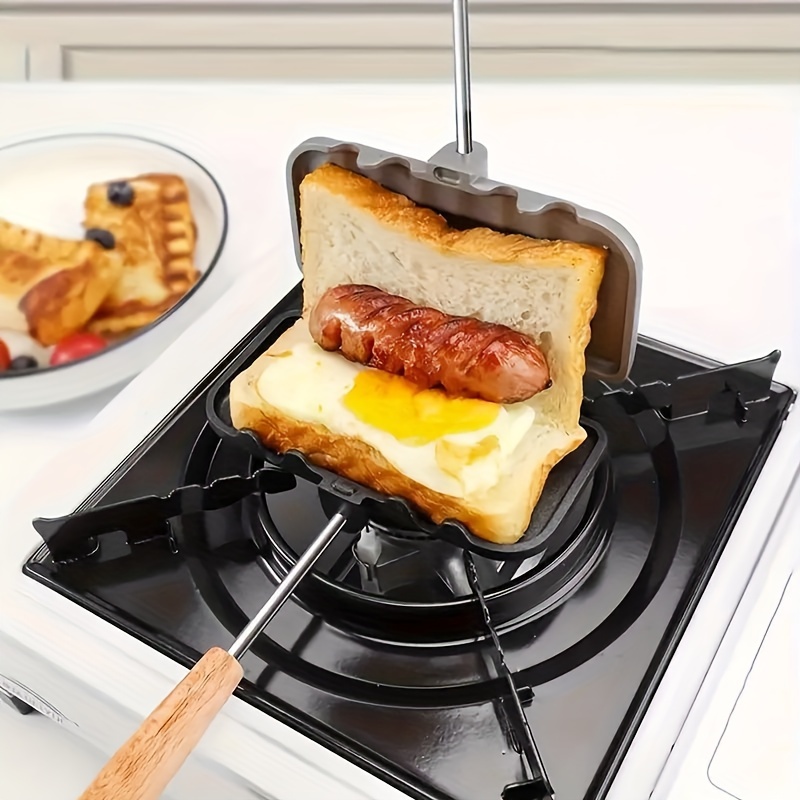 1pcs อาหารเช้าเครื่องทําแซนวิช - Hot Dog Press บทวิจารณ์และราคา