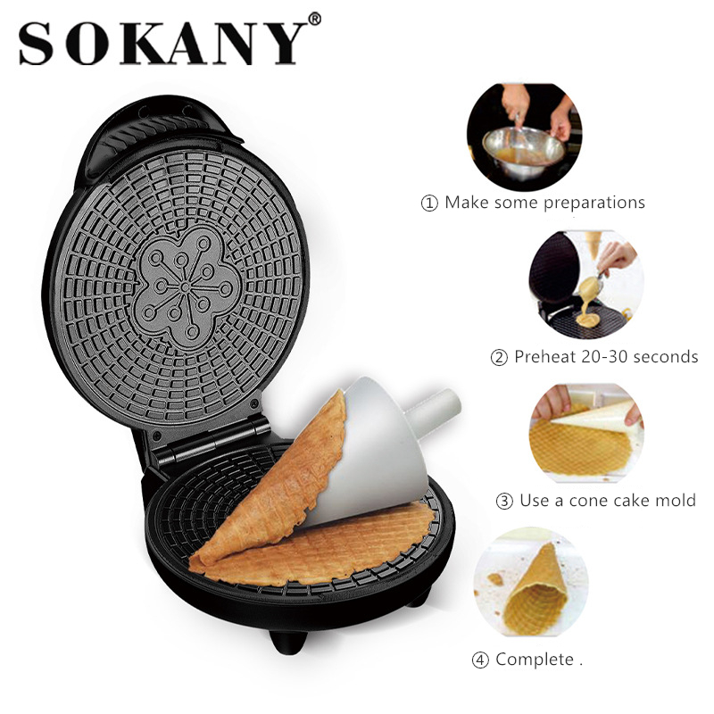 ไฟฟ้ากรอบเครื่องทําไข่ในครัวเร - Waffle Cone Maker บทวิจารณ์และราคา