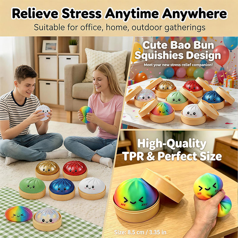 ของเล่นบีบ Bao Bun Squishy พร้ - Bao Steamer Bamboo บทวิจารณ์และราคา
