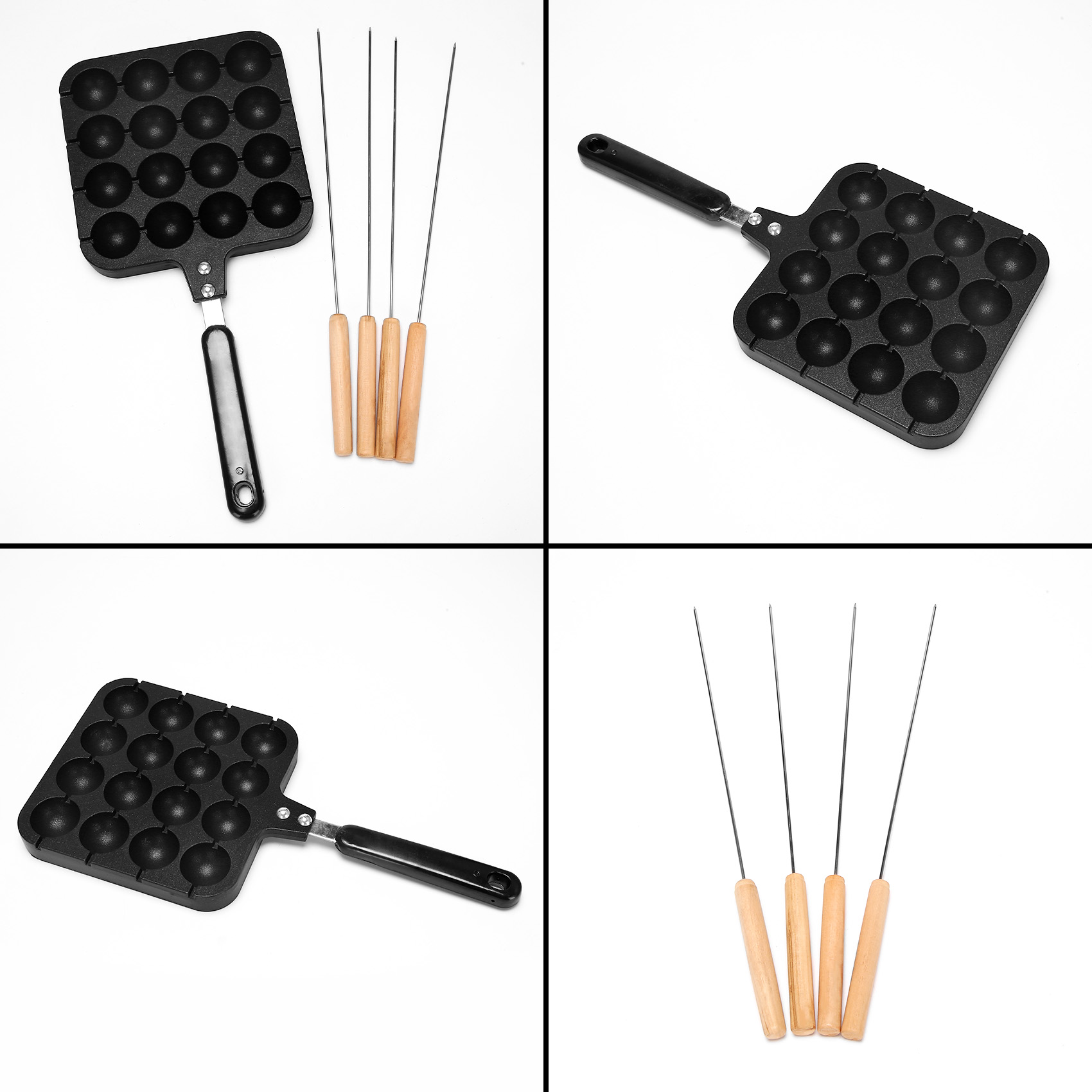 F-T 16 หลุมอลูมิเนียม Takoyaki - Takoyaki Grill Plate บทวิจารณ์และราคา
