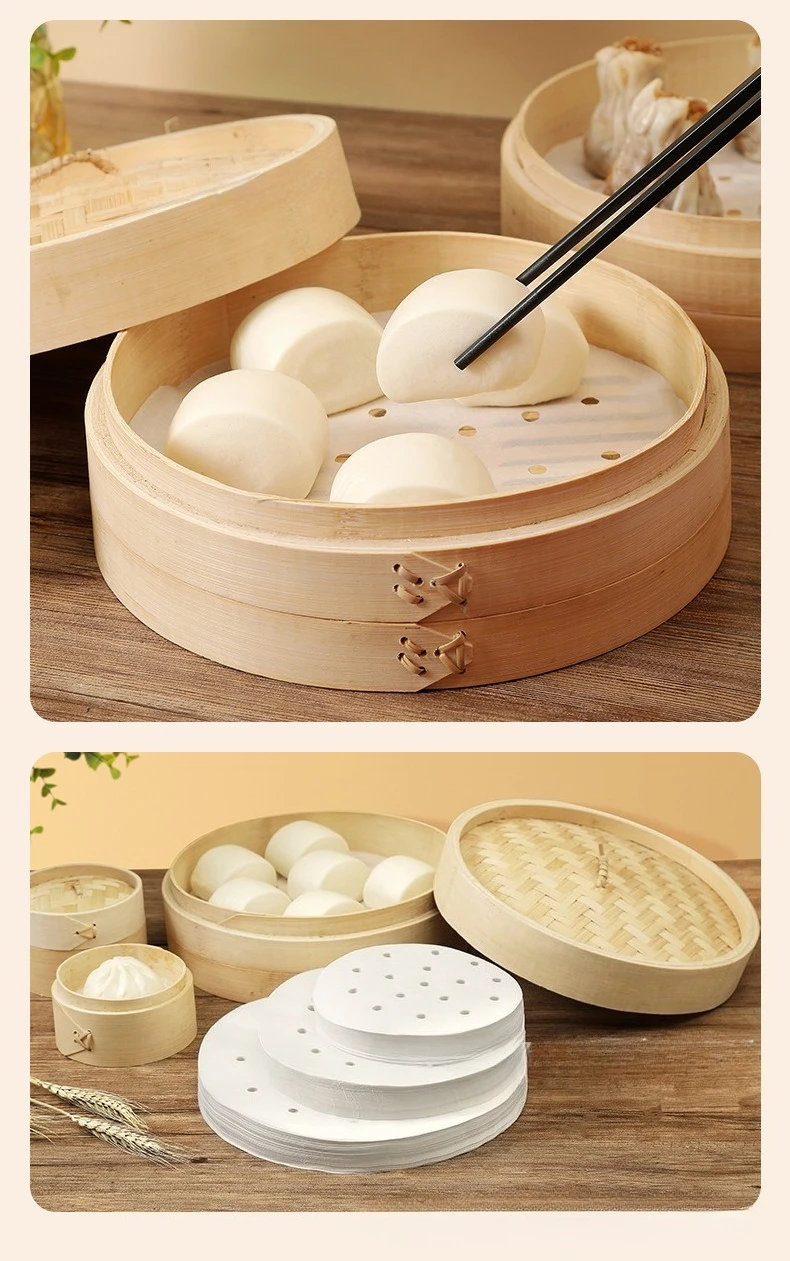 กระดาษรองนึ่งอาหารแบบใช้แล้วทิ - Bao Steamer Bamboo บทวิจารณ์และราคา