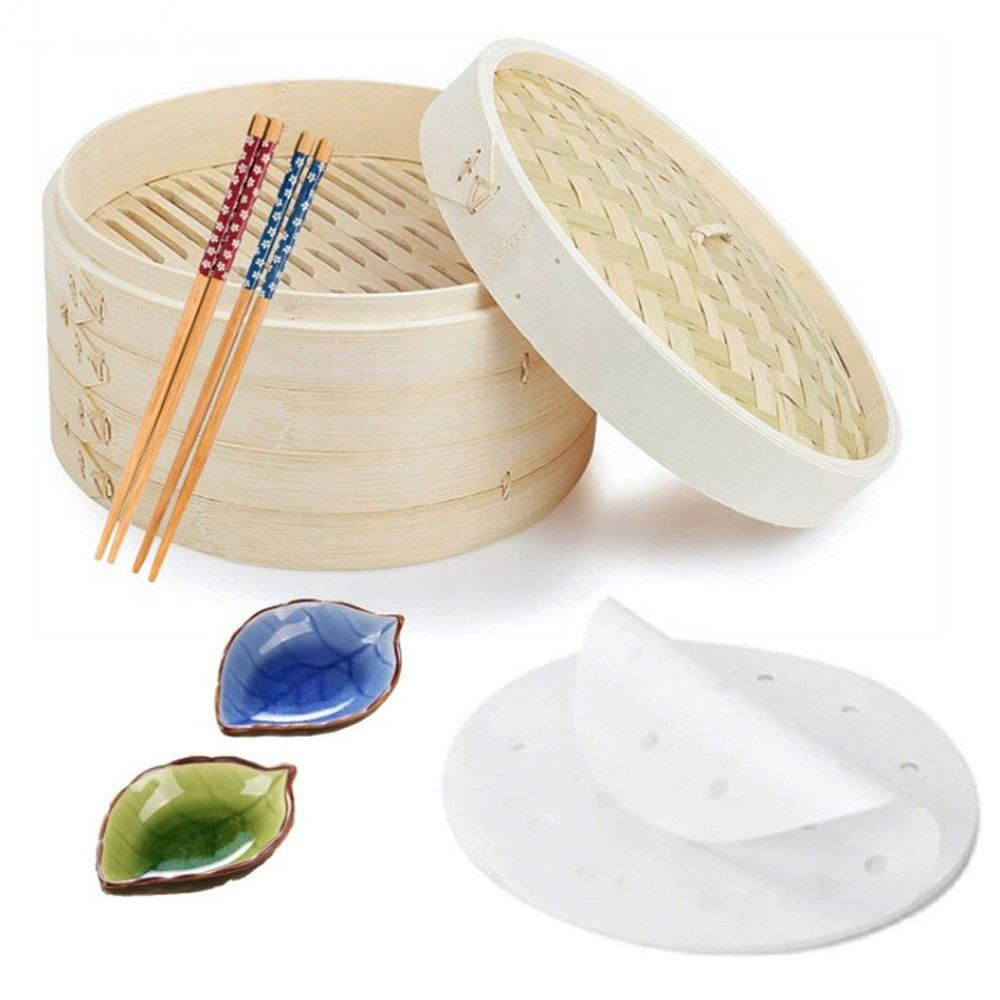 หม้อนึ่งไผ่แบบจีน หม้อนึ่งสำหร - Bao Steamer Bamboo บทวิจารณ์และราคา