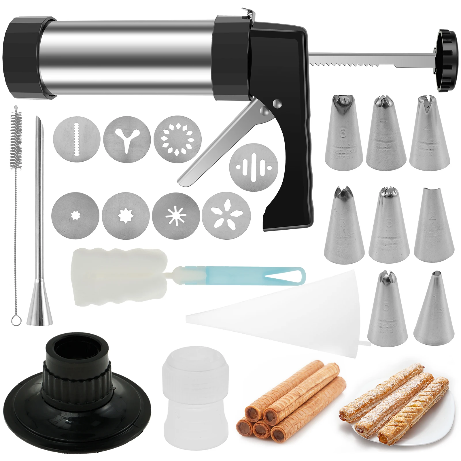 Churro Maker เครื่องสแตนเลส Ch - Churros Maker Gun บทวิจารณ์และราคา