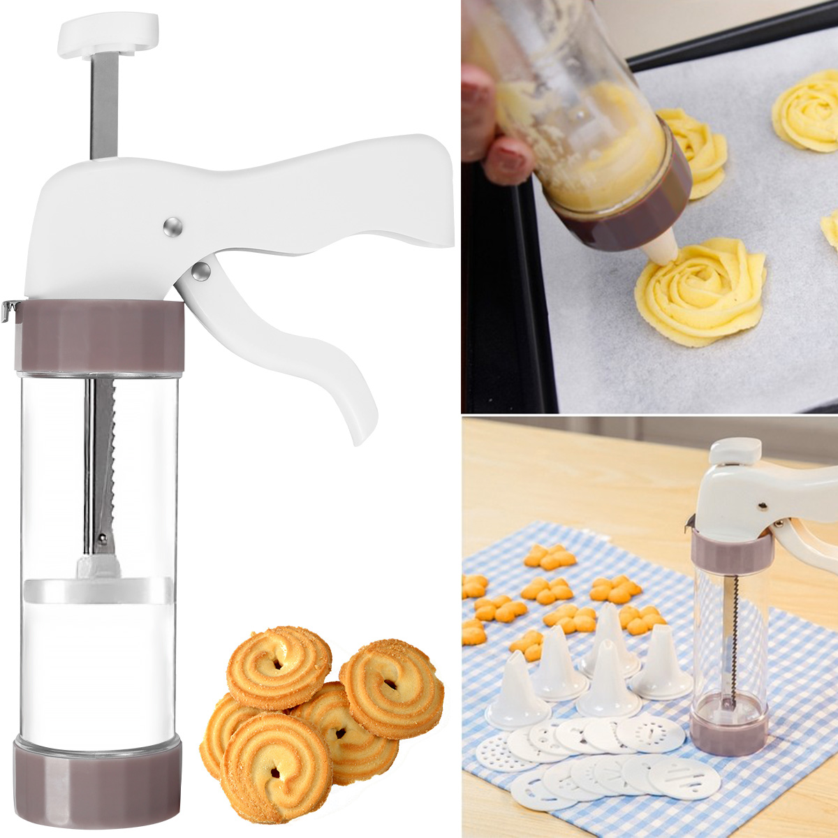 ชุดเครื่องทำคุกกี้พร้อมหัวบีบ  - Churros Maker Gun บทวิจารณ์และราคา