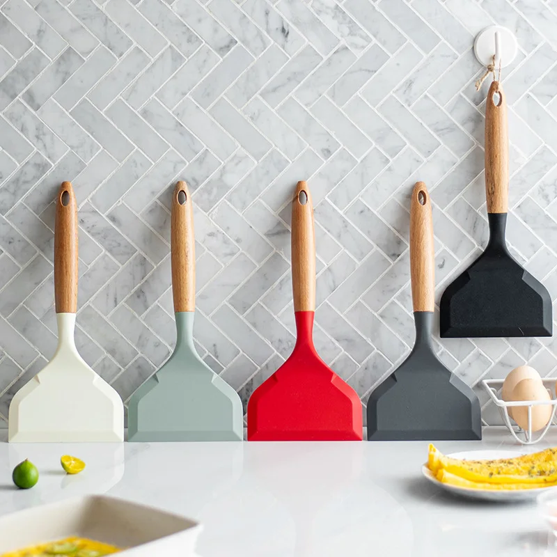 ตะหลิวทามาโกยากิปากกว้างทำจากซ - Okonomiyaki Spatula บทวิจารณ์และราคา